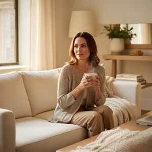 Elegant Beige Women's Cardigan